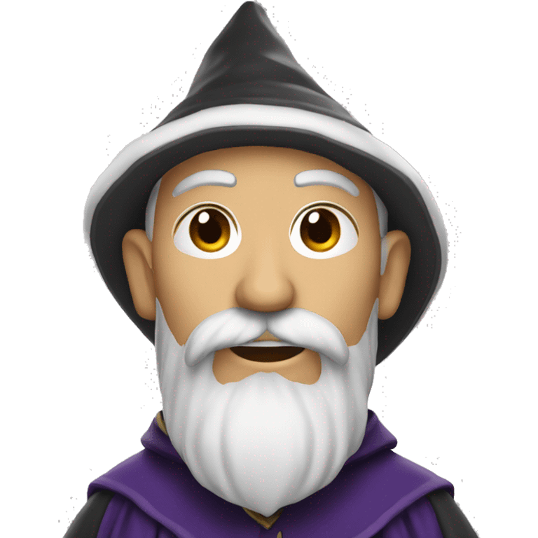 wizard with black colored beard emoji