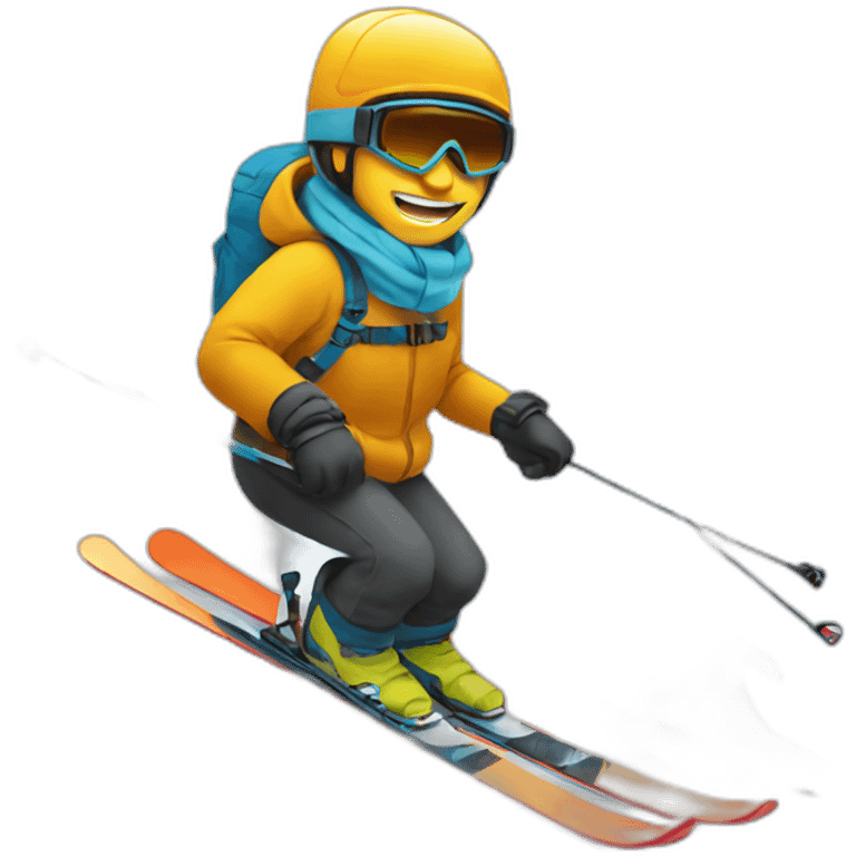 cool skier emoji