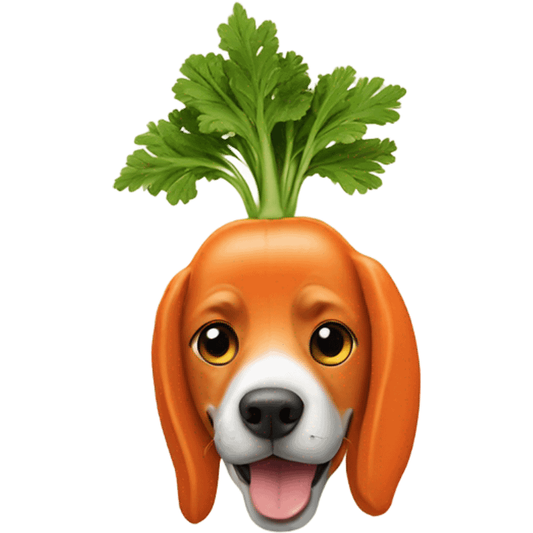 carrot with a dog head emoji