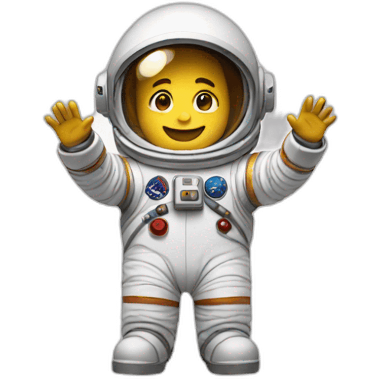 Astronaught waving emoji