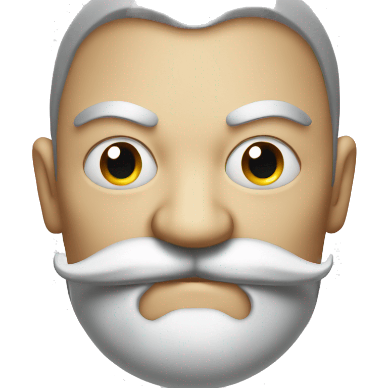 face with mustache with evil look emoji