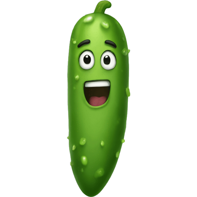 Flying pickle emoji