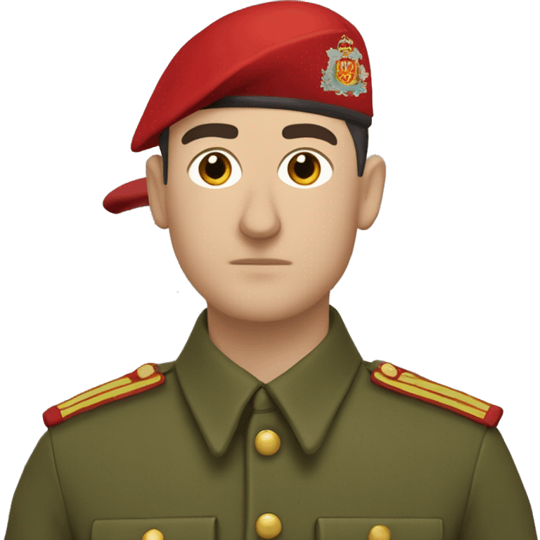 Requeté carlist spanish soldier from the Spanish civil war, red beret emoji