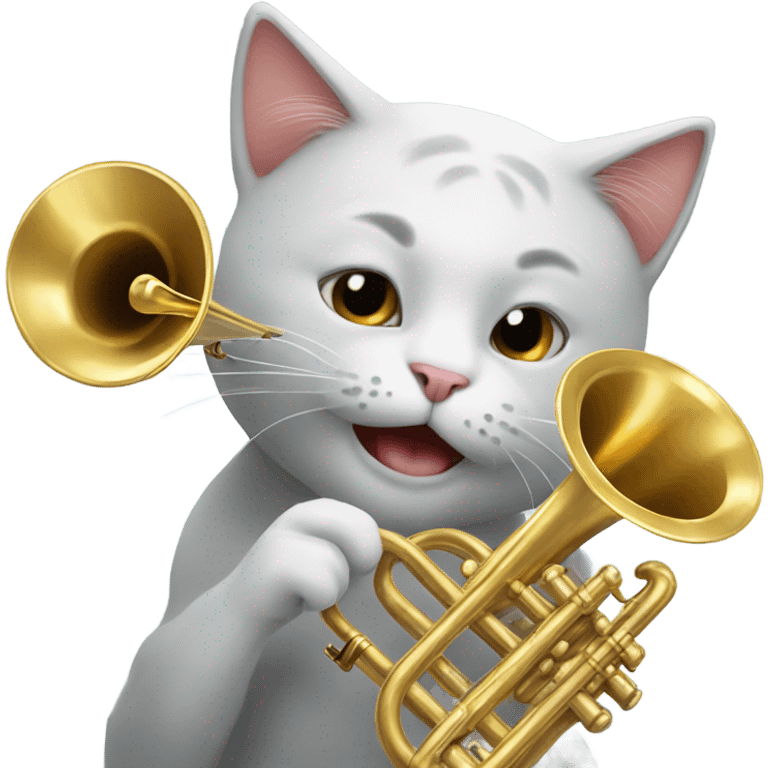 cat with trumpet emoji