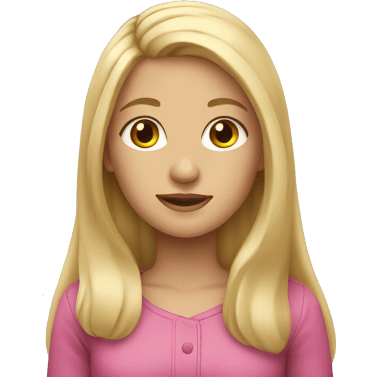 Blonde girl with long hair  emoji