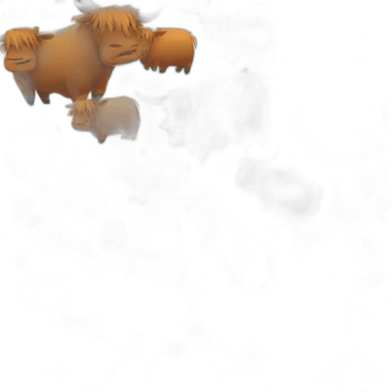 Fatty scottish highland cow emoji