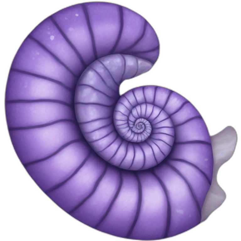  purple ammonite fossil emoji