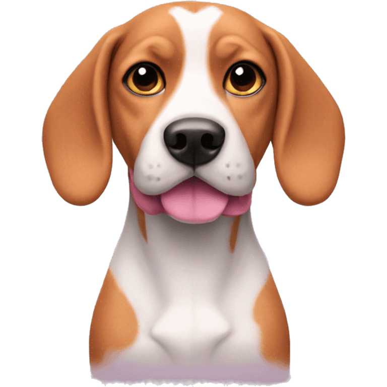 Pink dog beagle emoji