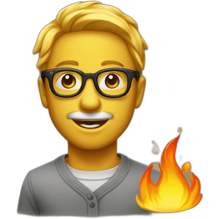 Lunettes en feu emoji