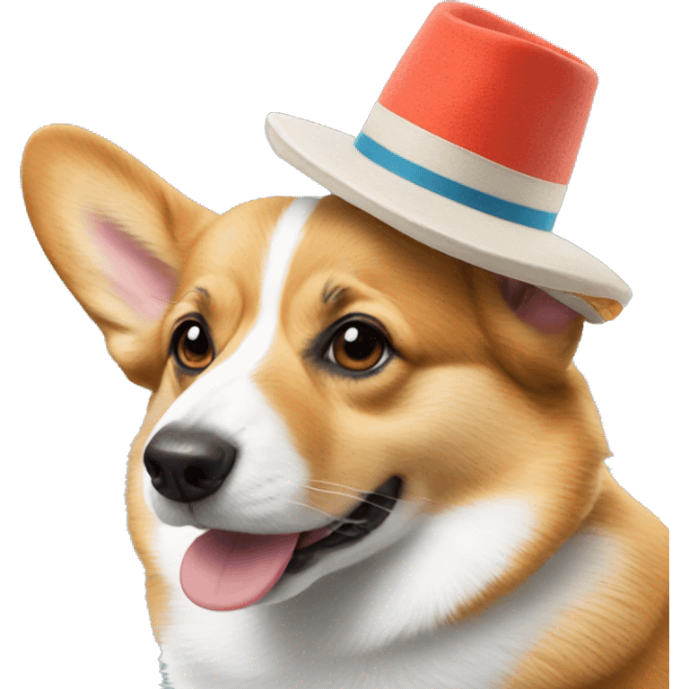 Corgi wearing a hat  emoji