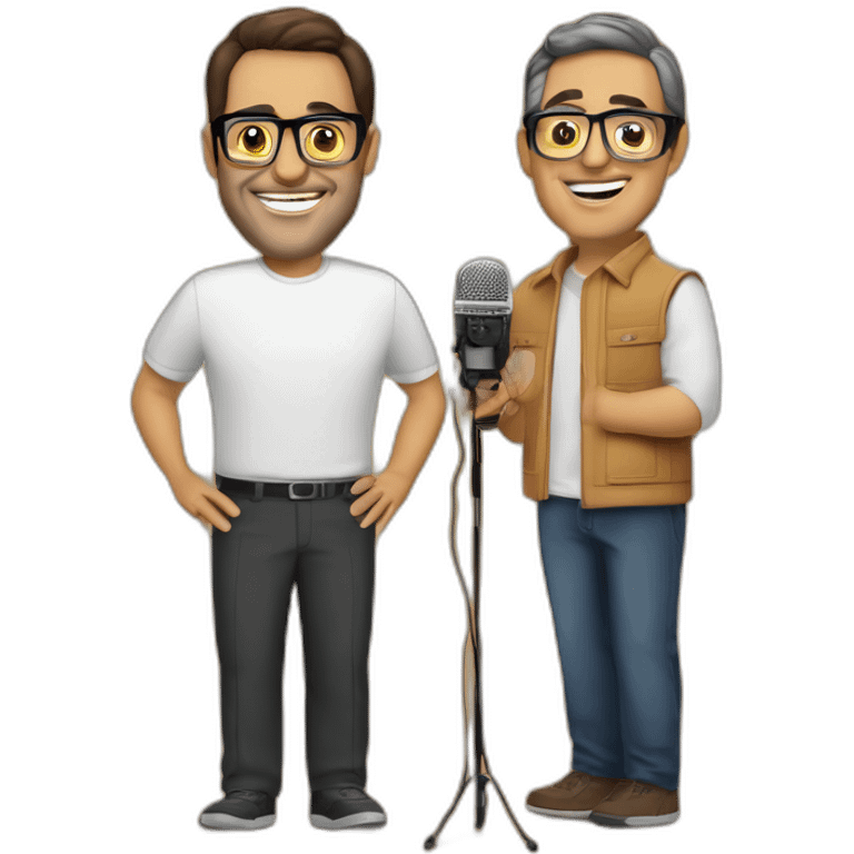 andreu buenafuente with berto romero as radio talkshow hosts emoji