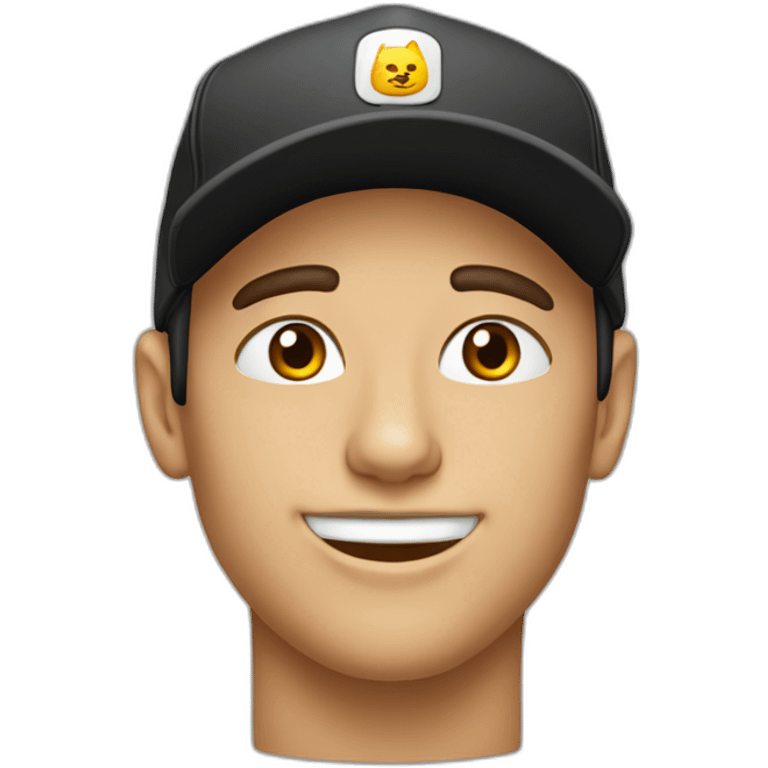  Katze-schwarz-mit-basecap  emoji