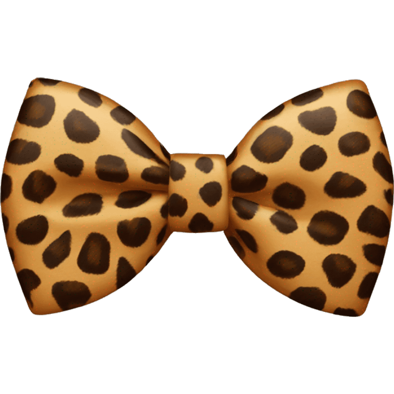 Leopard print bow emoji