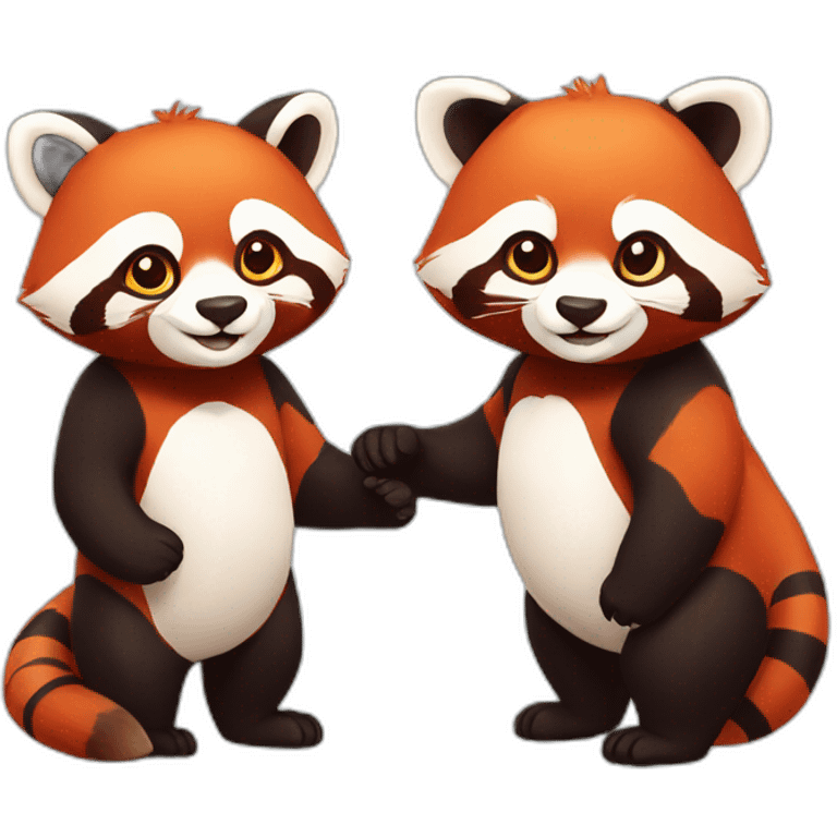 Red panda and panda emoji