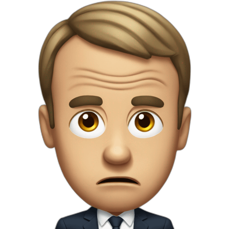 Angry Emmanuel Macron emoji