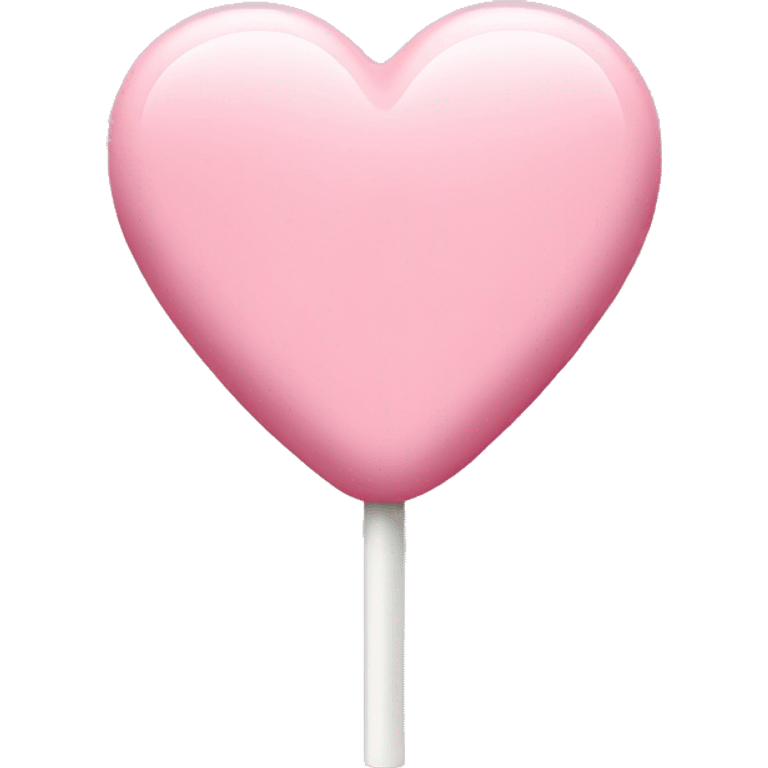 Pastel Pink heart shaped lollipop emoji