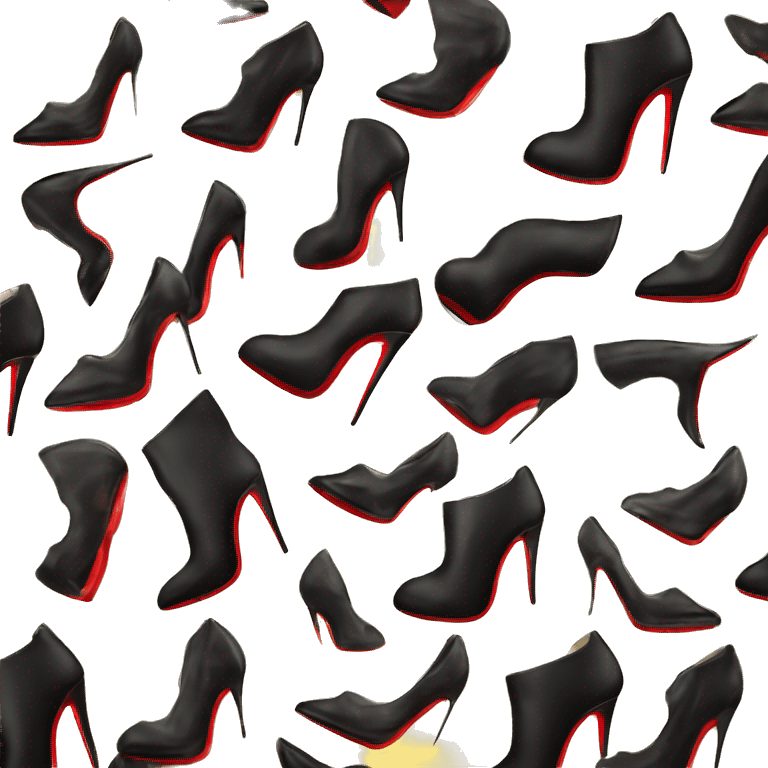 High heel lady peep black louboutin emoji