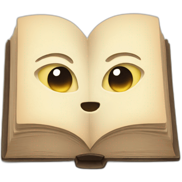 Book with face emoji