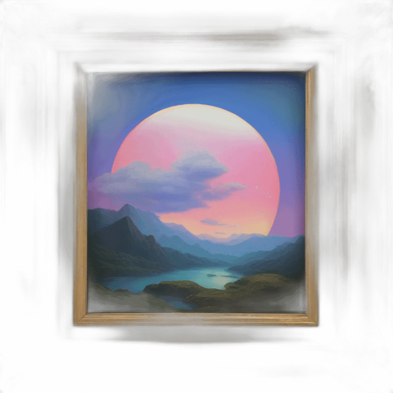 painting holographic in frame emoji