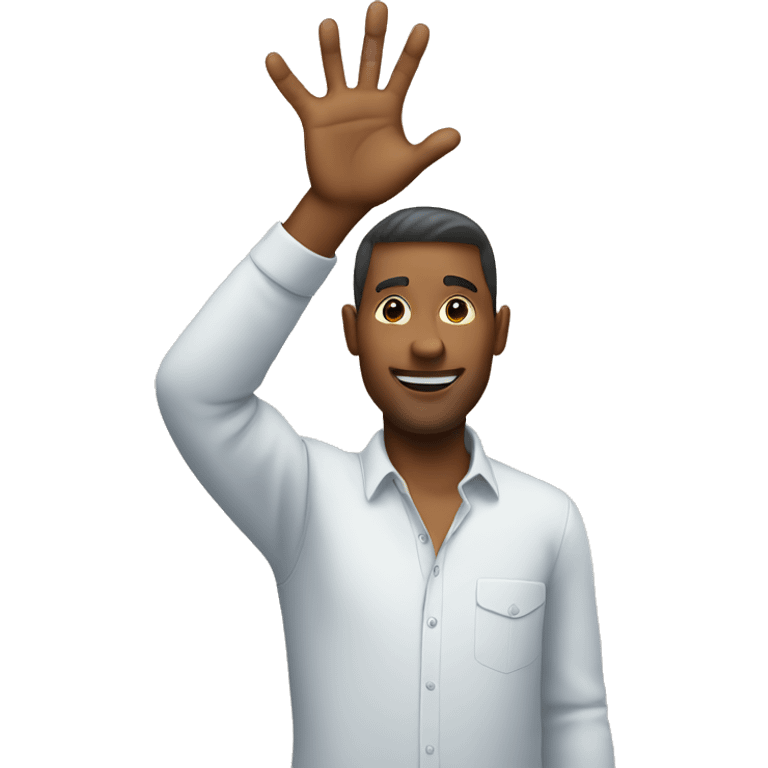 raising hand man emoji