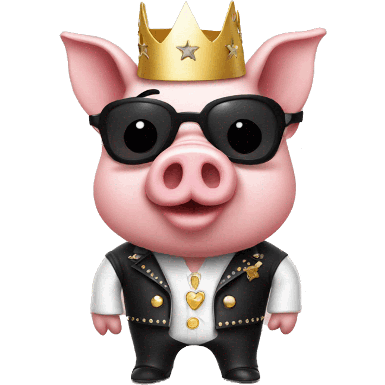 Pig dressed as Elvis  emoji