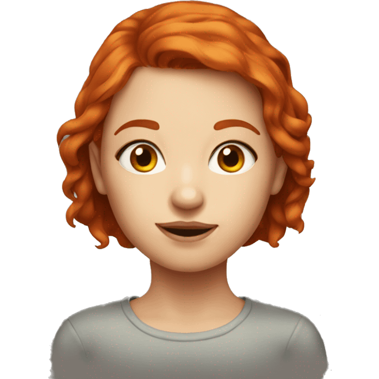 redhead girl portrait emoji