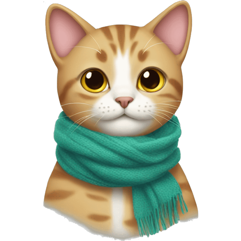 cat wearing scarf emoji