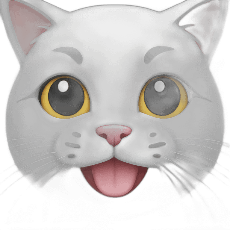 smile white cat emoji