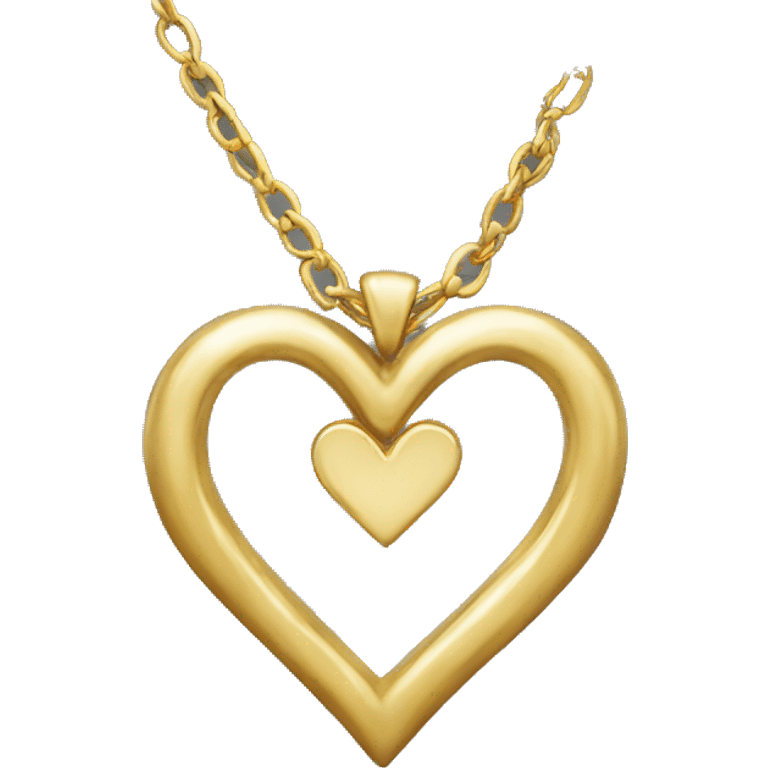 Gold heart necklace  emoji