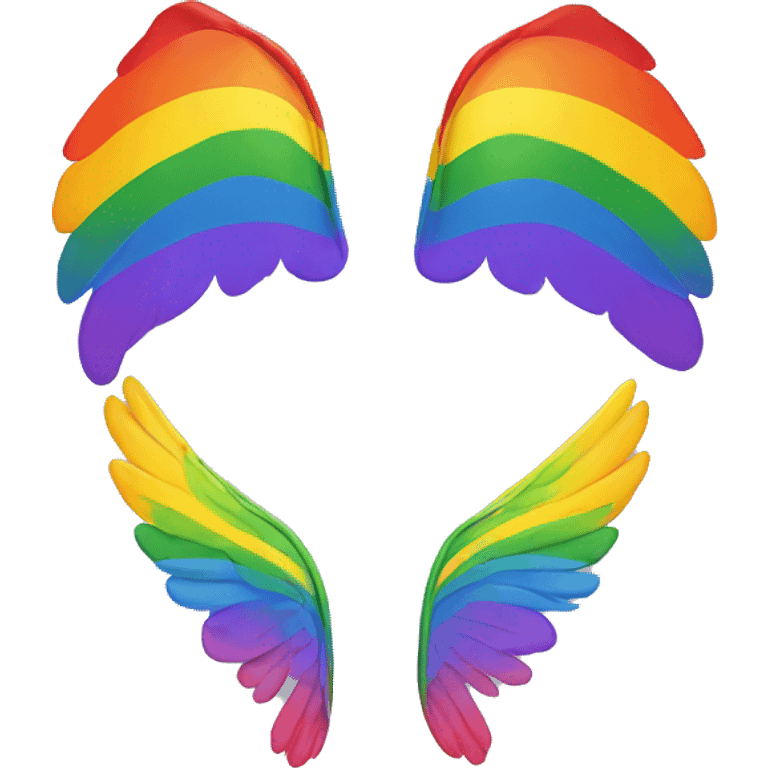 Rainbow wings for pride mon emoji