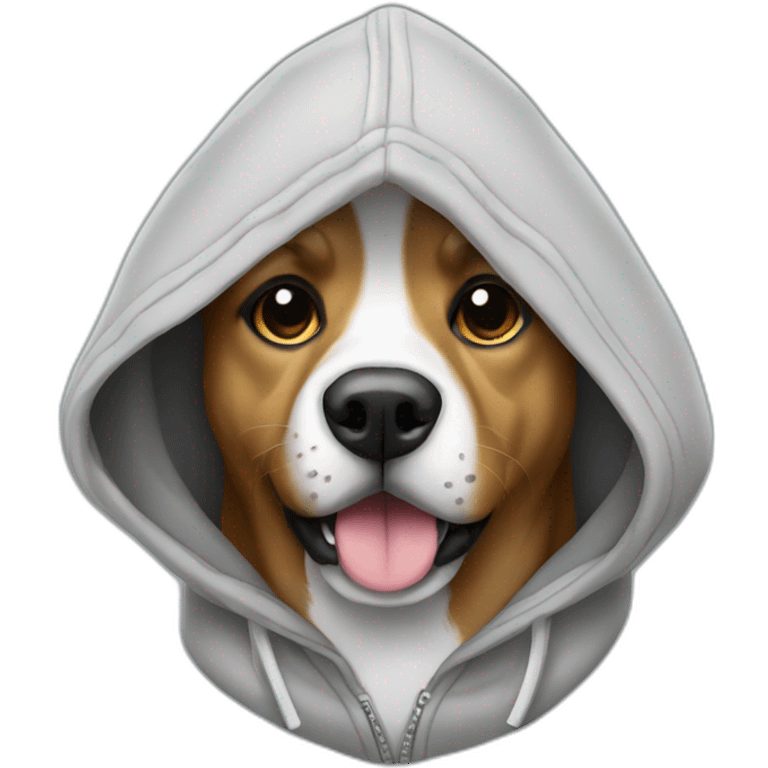 Dog wearing hoodie  emoji