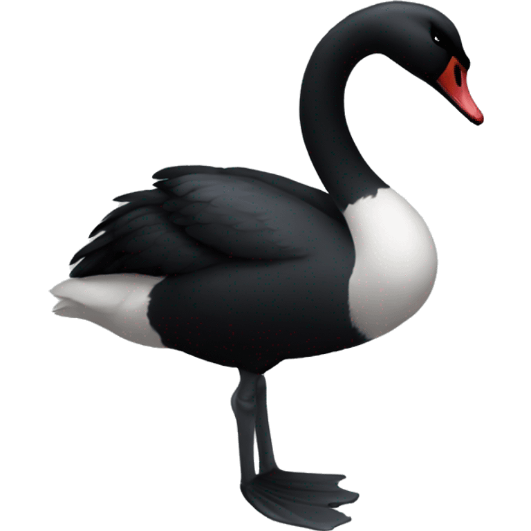 Black colour swan emoji