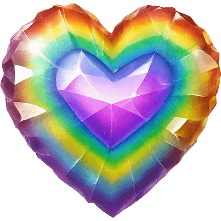 rainbow crystal heart emoji