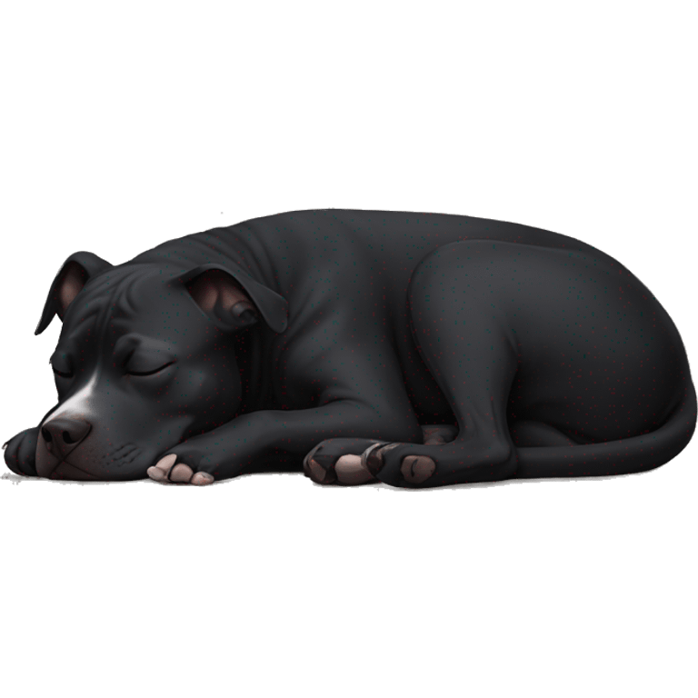 sleeping all black pitbull emoji