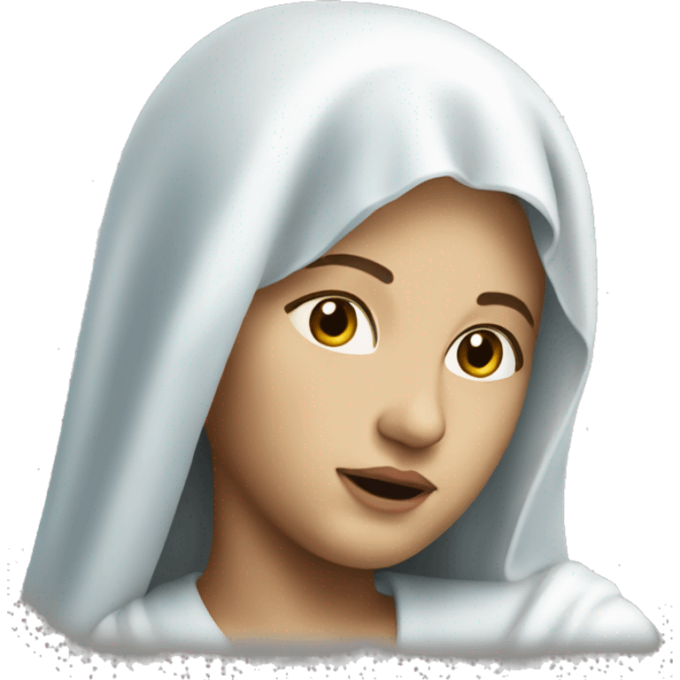 The Virgin Mary realistic face emoji