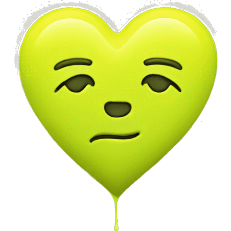 heart neon yellow emoji