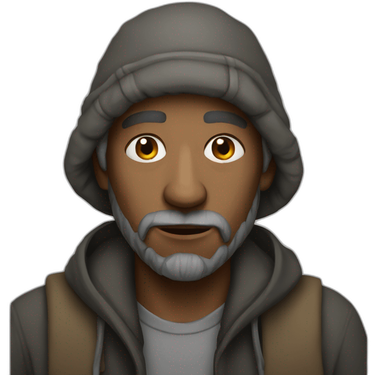 homeless man emoji