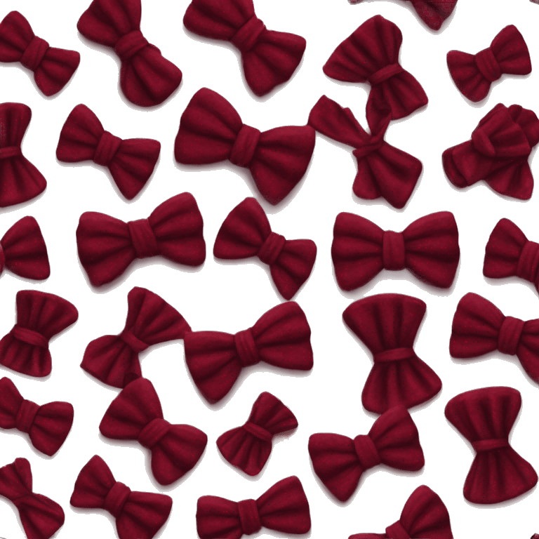 Dark red velvet aesthetic bow emoji