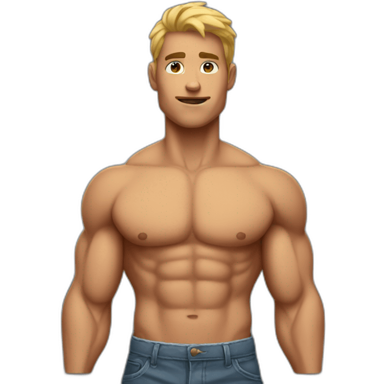 muscular young guy emoji