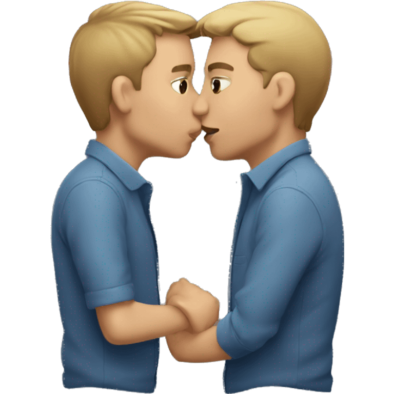 Guys kissing emoji