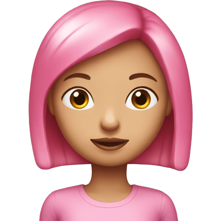 girl with a pink glazed onut head emoji