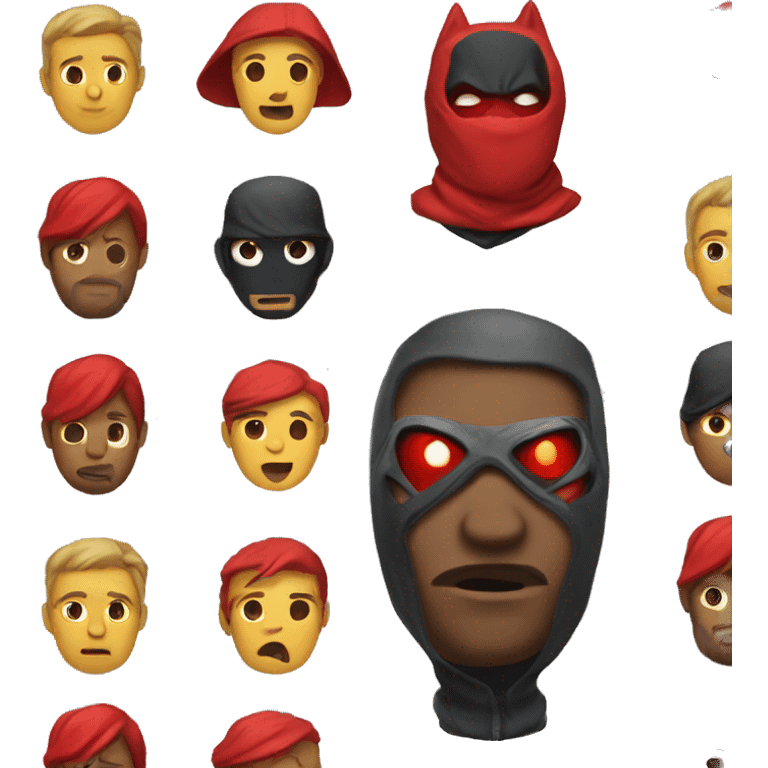 Same, but with red hood on head emoji