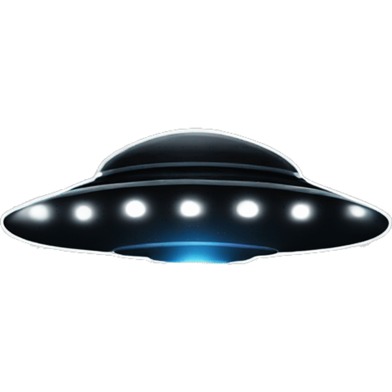 black and white ufo beaming someone up emoji