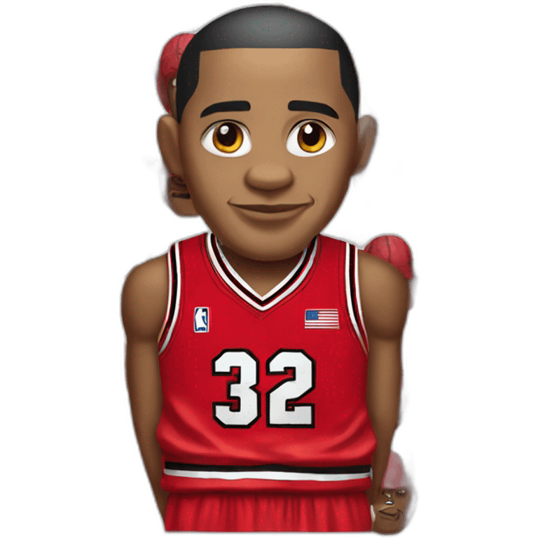 Obama dressed in Chicago Bulls kit emoji