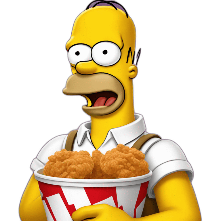 homer simpson eating kfc emoji