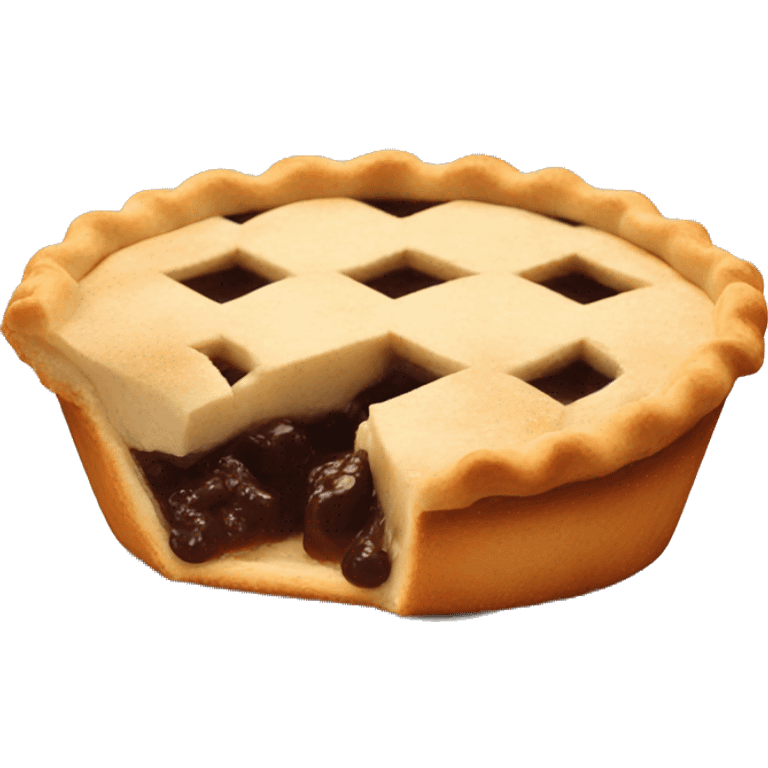 Pie with fingers in it emoji