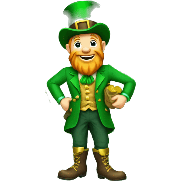 leprechaun with bag of money emoji