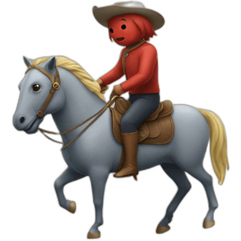 mite riding a horse emoji