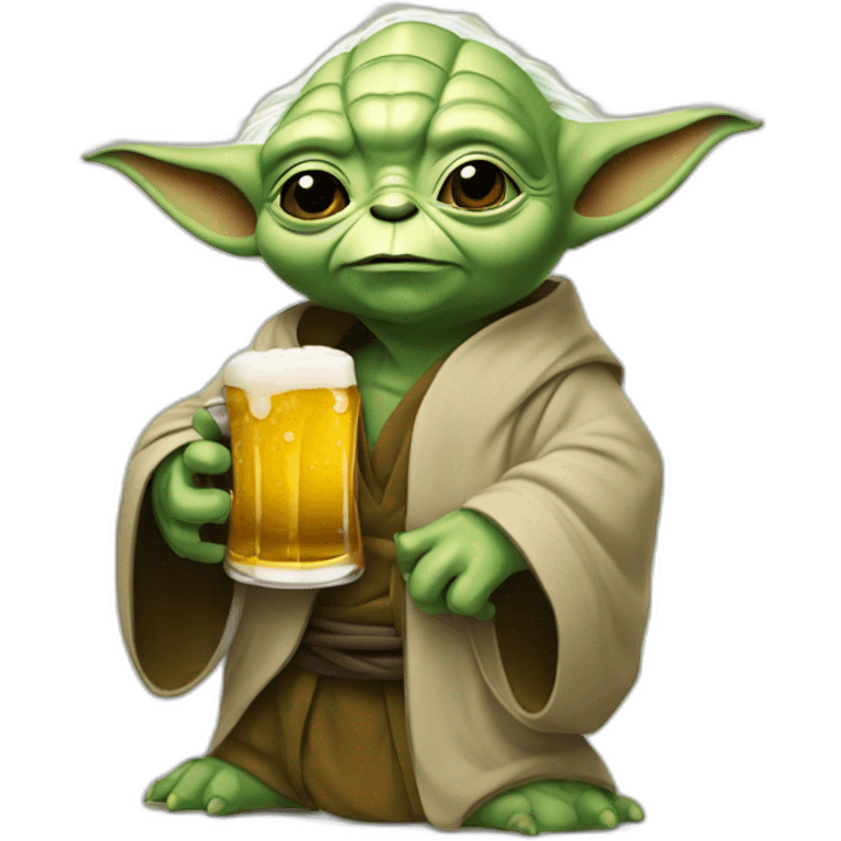 Yoda qui boit une biere emoji