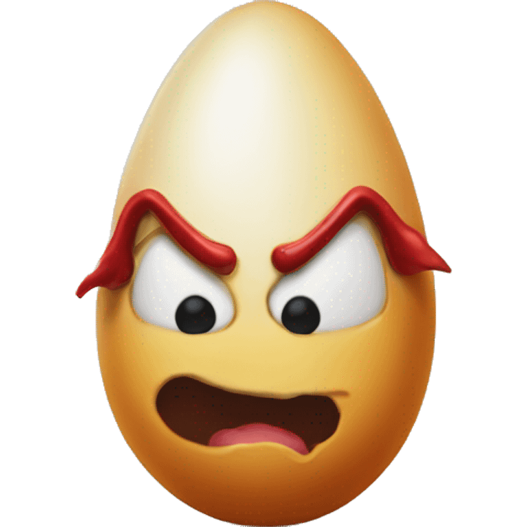 Egg with devil horns emoji